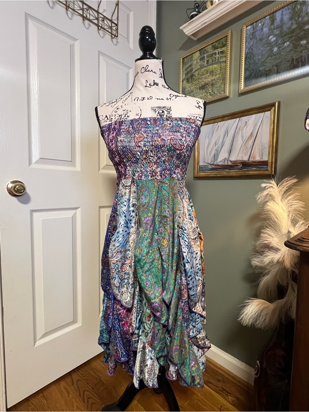 Whimsy Ruffle Dress Free Size